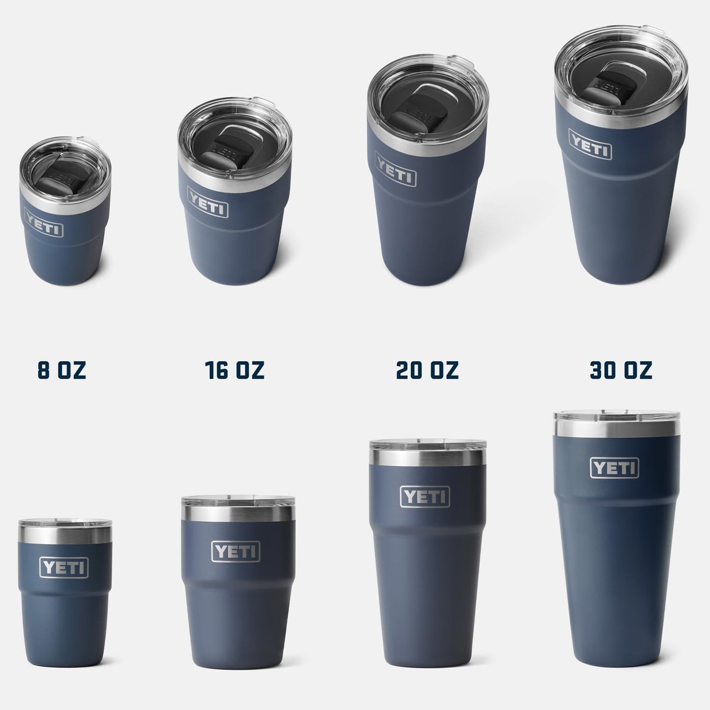 Rambler 20 Oz Stackable Tumbler, Stainless Steel, Vacuum Insulated with Magslider Lid