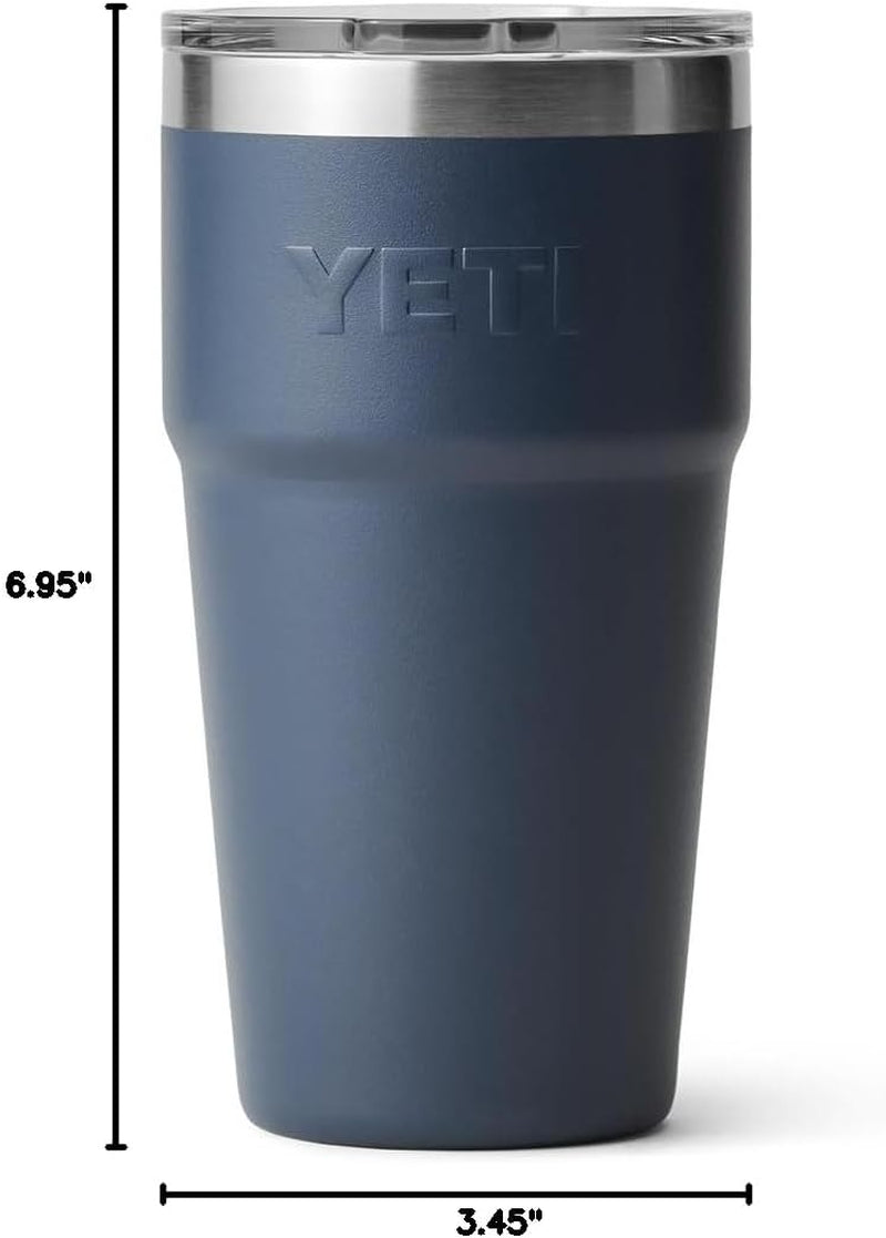 Rambler 20 Oz Stackable Tumbler, Stainless Steel, Vacuum Insulated with Magslider Lid