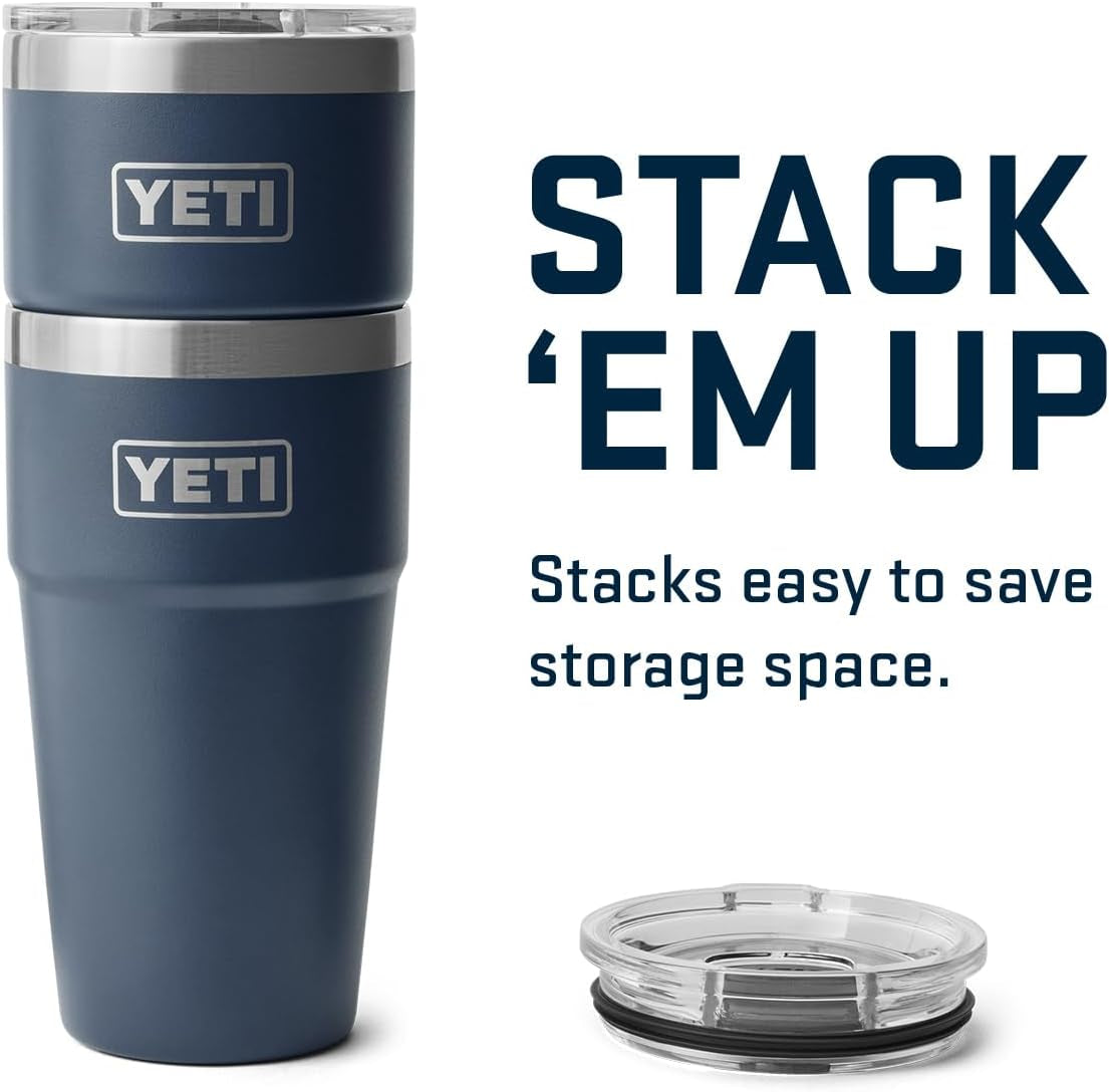 Rambler 20 Oz Stackable Tumbler, Stainless Steel, Vacuum Insulated with Magslider Lid