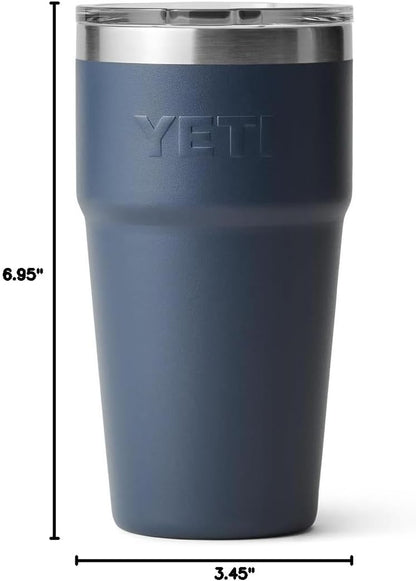 Rambler 20 Oz Stackable Tumbler, Stainless Steel, Vacuum Insulated with Magslider Lid